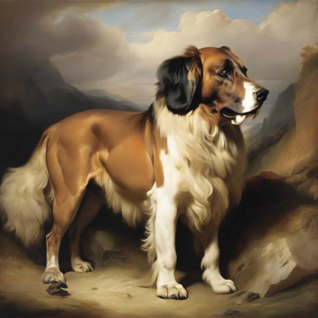 Καλλιτέχνες που σχολίασαν την πολιτική, έργο ζωγραφικής με ιδιαίτερο έμφαση στην πολιτική τέχνη και το σχόλιο μέσω της τέχνης, σε ψηφιακή απεικόνιση με σκυλί σε τοπίο.