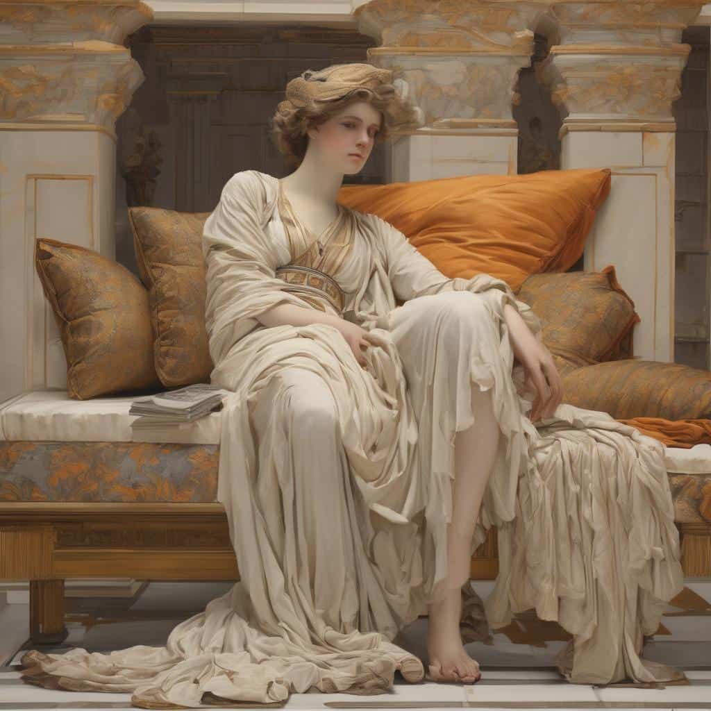 Υψηλής ποιότητας γλυπτό ή ζωγραφική με γυναίκα σε ρεαλιστικό και κλασικό στυλ, σε εσωτερικό χώρο, ταξινόμηση τέχνης, πολιτική σχολιασμός, καλλιτέχνες και πολιτική, τέχνη και κοινωνία, σύγχρονη τέχνη.